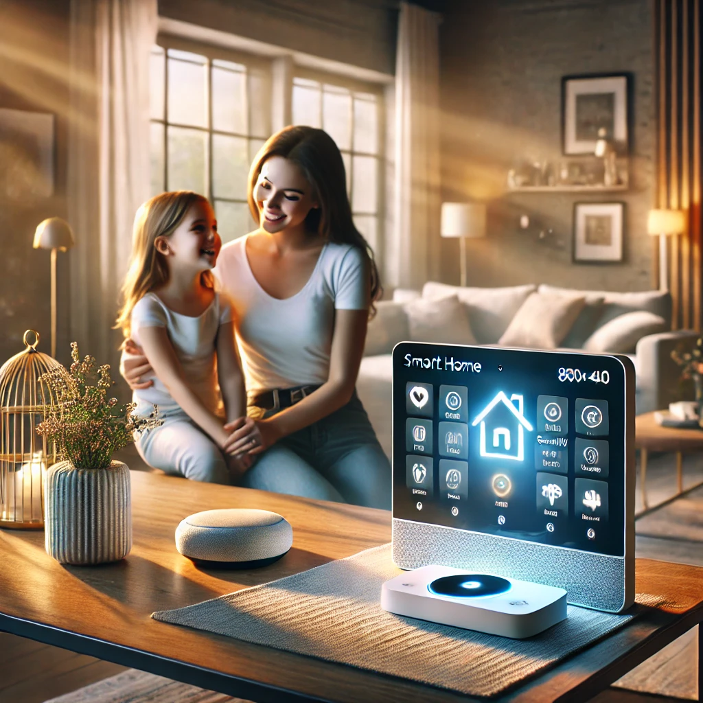 Smart home system as Mother's Day gift from Sarah to her daughter Ava