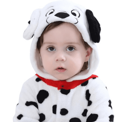 Charming baby in TONWHAR unicorn jumpsuit, a magical addition to Baby Halloween Outfits.