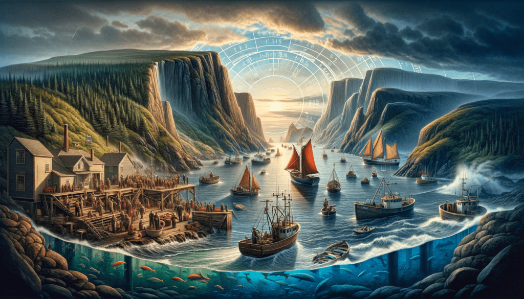 Panoramic view capturing the Newfoundland Fishery's geographical and temporal evolution.