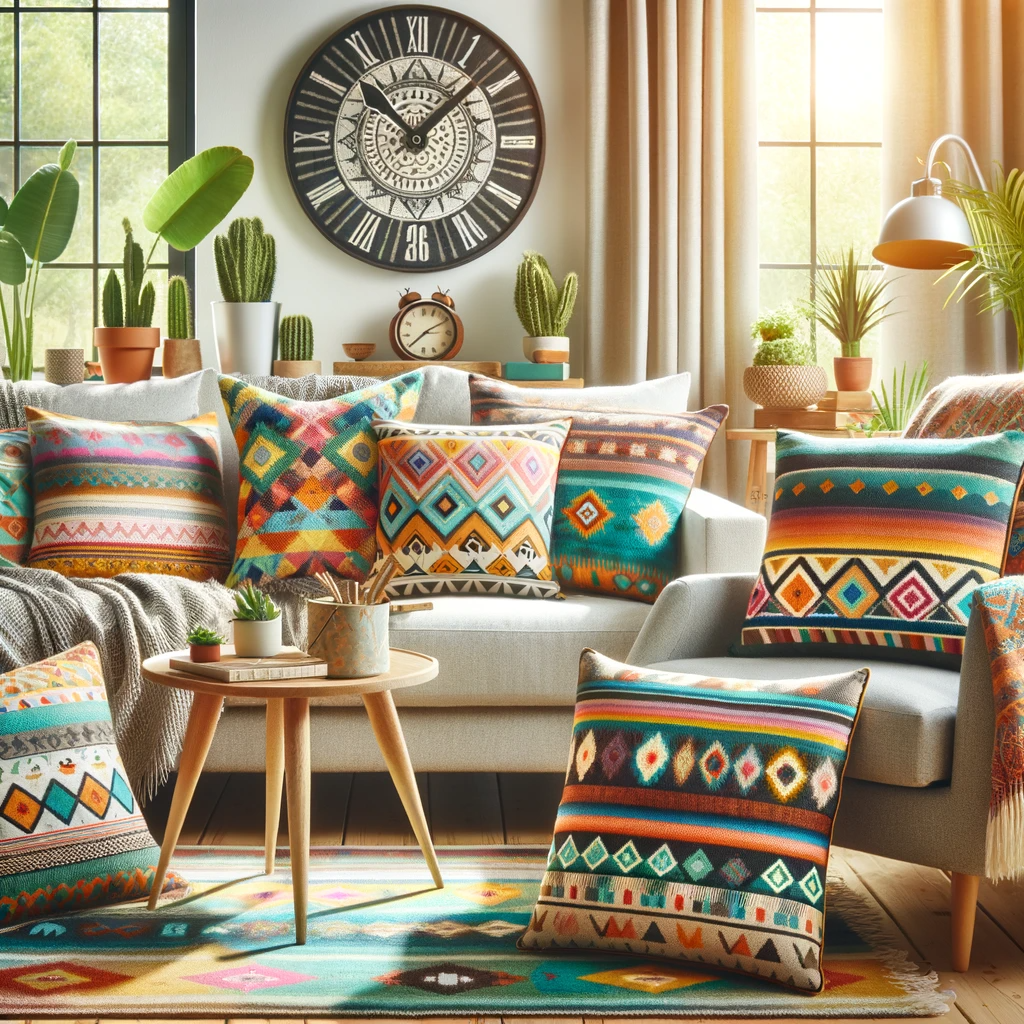 This image showcases a bright and cheerful living room, integral to creating a happy home. It features the Mr. Kate Winston Reversible Sofa Sectional in light gray linen, ideally in a spacious room bathed in natural light. The living room is beautifully decorated with colourful cushions, a cozy rug, and indoor plants, all enhancing the modern and comfortable design of the sofa. This setting embodies relaxation and joy, making it an ideal spot for family gatherings or peaceful moments of solitude, contributing to the overall sense of happiness in the home.