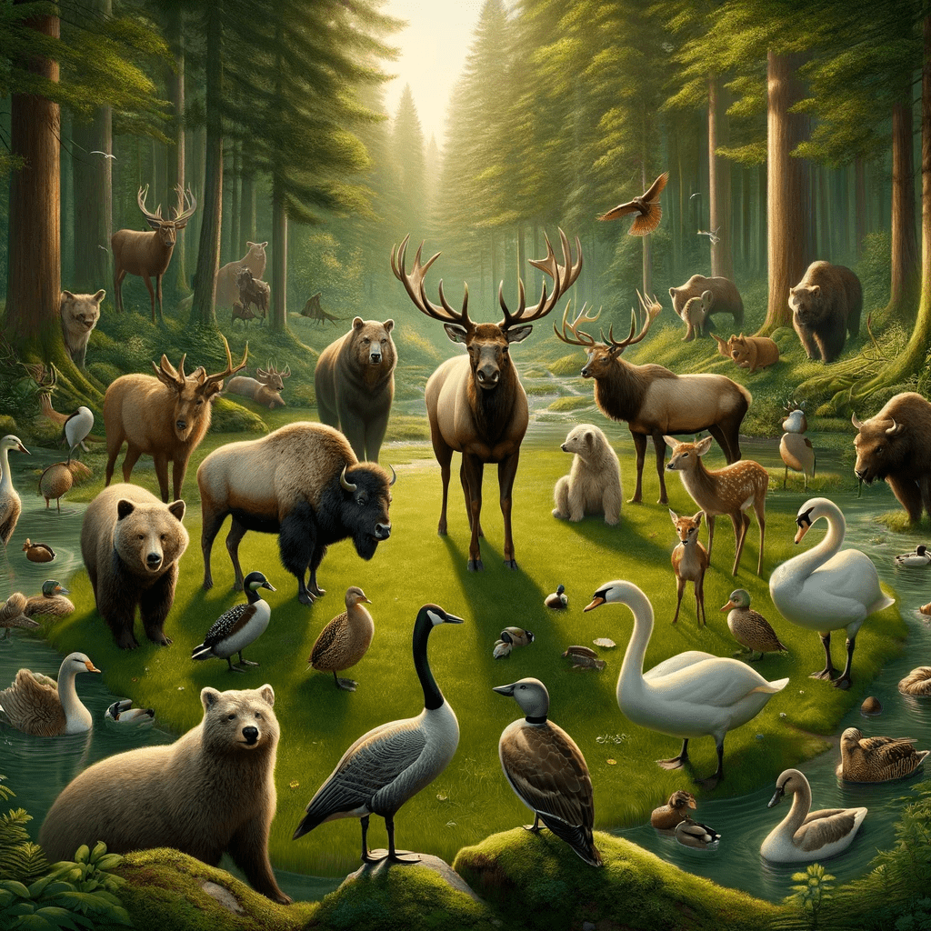 Forming teams to address a pollution crisis, this image captures a serene clearing within a forest where a pivotal meeting of animal leaders occurs. In the forefront, an animated young deer named Eric takes the lead, symbolizing the urgency and collaborative spirit required to combat environmental threats. This gathering in the woods is a powerful metaphor for forming groups with a shared mission, directly reflecting the themes explored in the blog post "Chapter 3: Forming Teams to Restore Elk Island National Park." The image poignantly illustrates how unity and teamwork among diverse groups can pave the way for significant environmental restoration and protection.