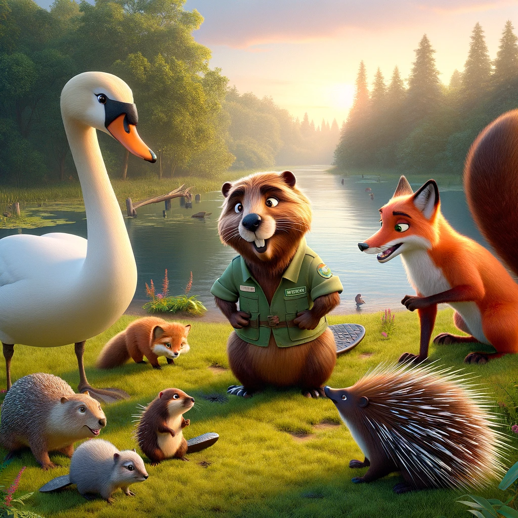 A Plan Emerges as Bobby the Beaver, Freddie the Fox, Percy the Porcupine, and Tina the Swan unite for habitat restoration.