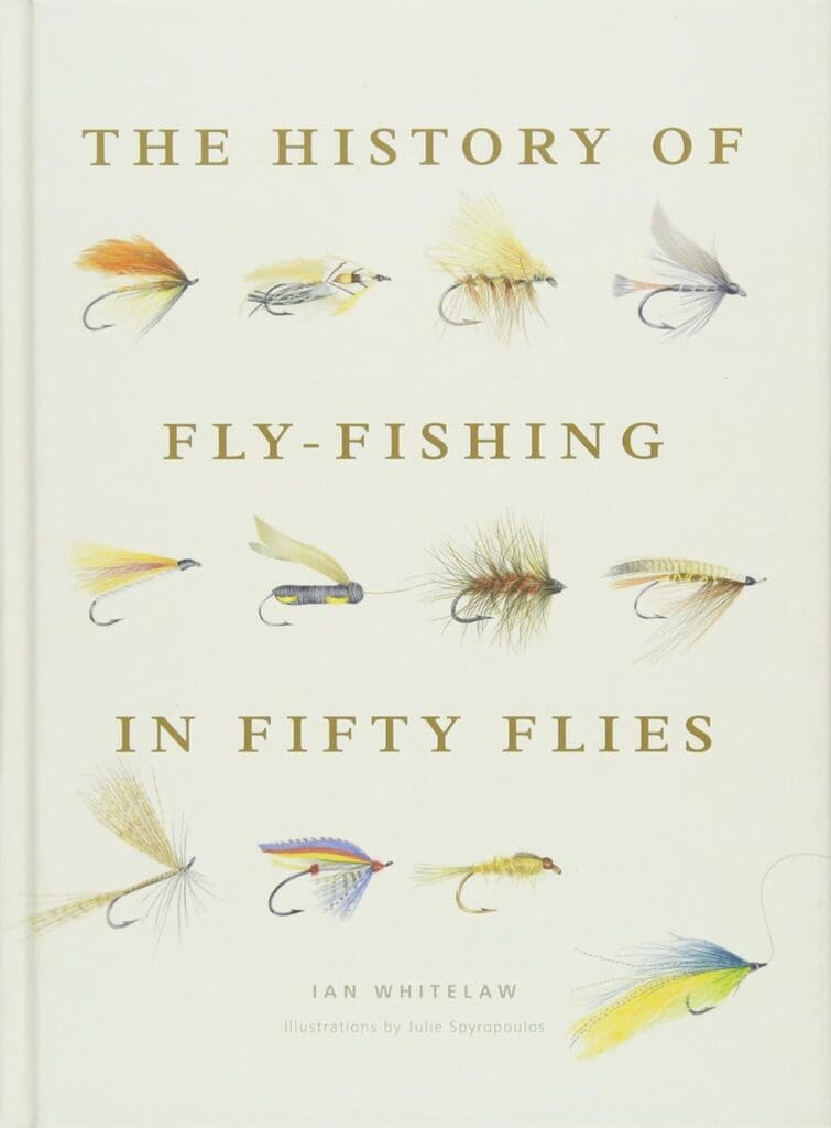 Cover of 'The History of Fly-Fishing in Fifty Flies' book, featuring Emerger patterns. Shop now.