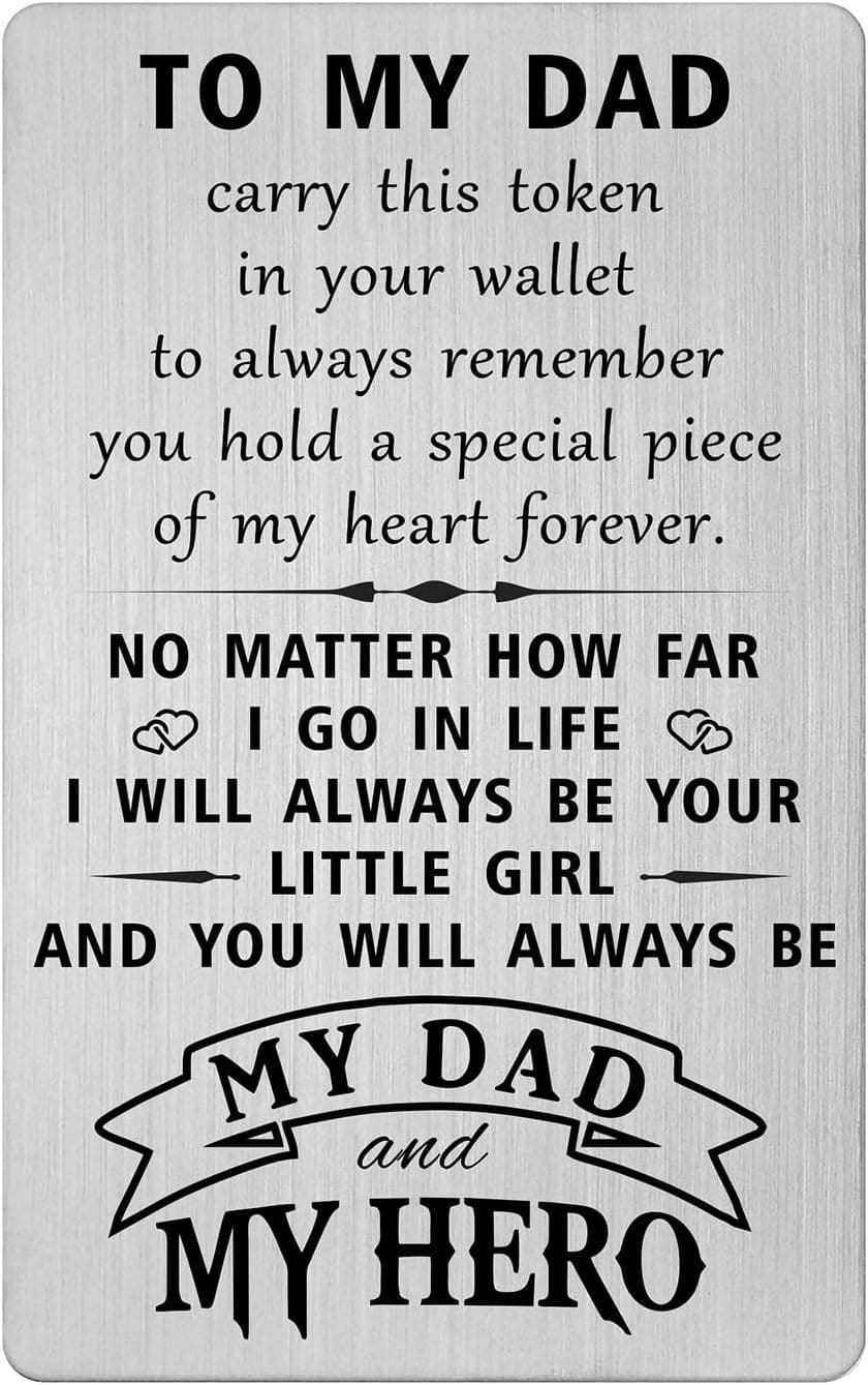 Simple heartfelt Father's Day card 'To My Dad' design.