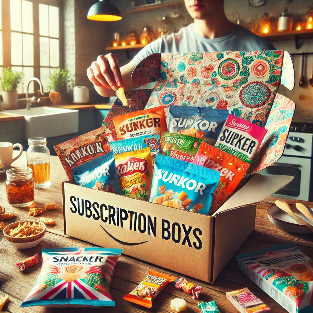 Snack subscription box filled with international treats, a cool thing to buy on Amazon.