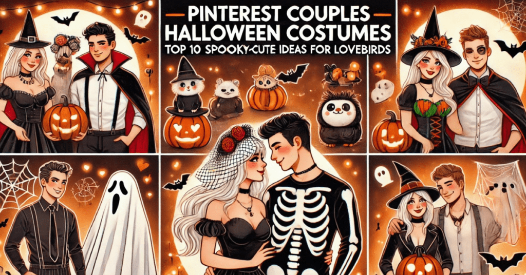 Diverse couples in spooky-cute Halloween costumes for Pinterest Couples Halloween Costumes ideas.