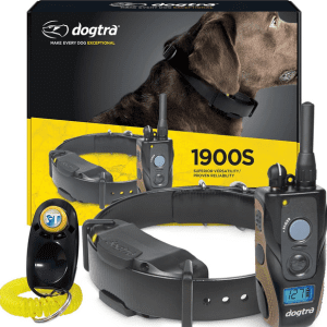 Dogtra 1900S Remote Training Collar set with remote control and durable waterproof collar.