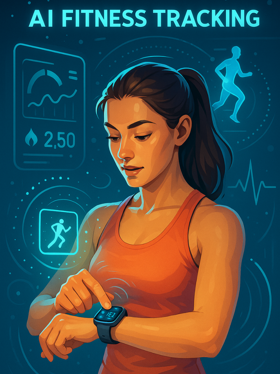 AI fitness tracking in action on smartwatch
