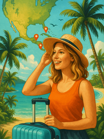 All-inclusive destinations map showing popular resorts for Canadian travellers