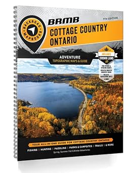Backroad Mapbooks: Cottage Country Ontario - 7th Edition Spiral-Bound Adventure Guide Backroad Mapbooks Cottage Country Ontario guidebook with detailed maps for crown land camping and outdoor adventures.