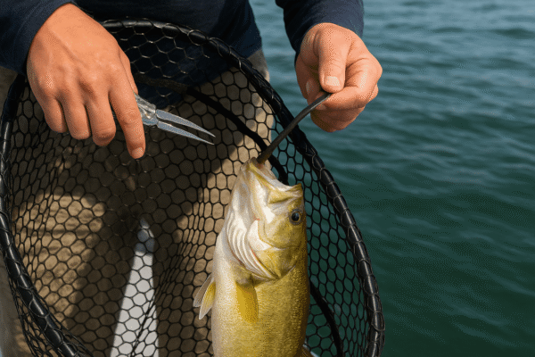 Crawling Valley Reservoir fishing scene with angler casting line